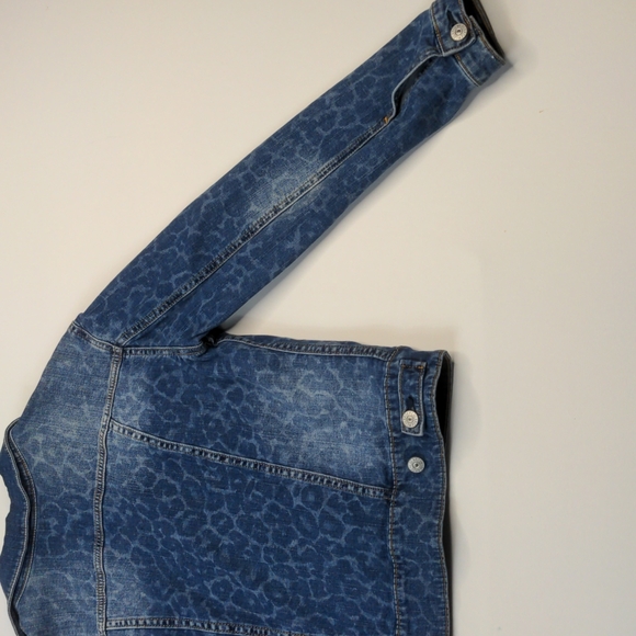 RARE Cheetah Print Harvey Denim Jacket - Picture 7 of 9